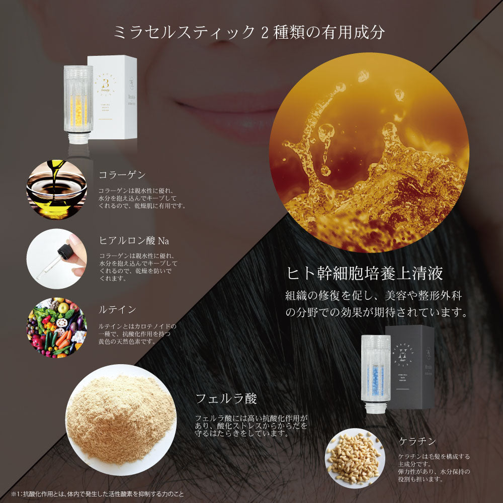 【送料無料】ミラセルスティック 2本セット